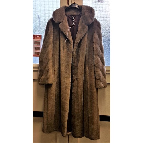 437A - Two Vintage Faux Fur Coats and a Men's Sheepskin Coat