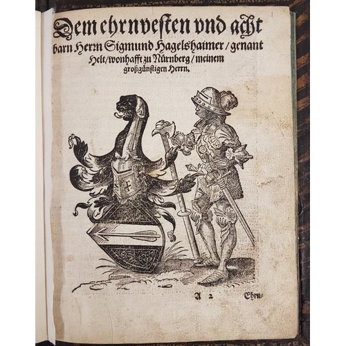 16 - J. Amman. Stamm und Wappenbuch. 1579. 1st edit. 3 page introduction in German text and numerous attr... 