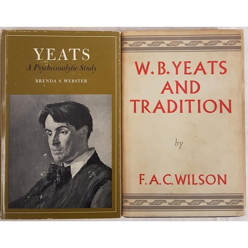 46 - Brenda Webster. Yeats. 1973 and F.A.C. Wilson W.B. Yeats and Tradition. 1958. Scarce ephemera insert... 