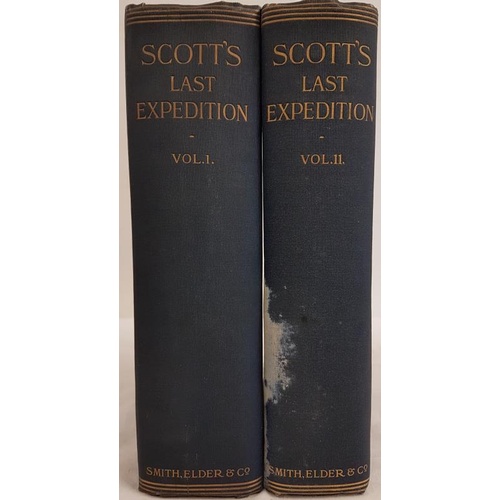 47 - Captain Robert F. Scott. Scott’s Last Expedition. 1913. 1st edit. 2 volumes. Colour plates maps. Ori... 