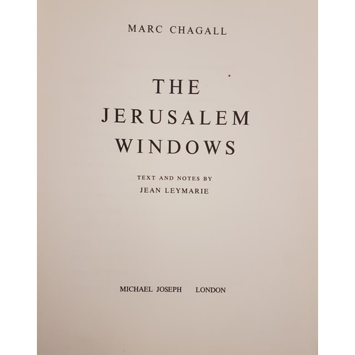 52 - Marc Chagall The Jerusalem Windows 1968. First revised edition with coloured lithos.