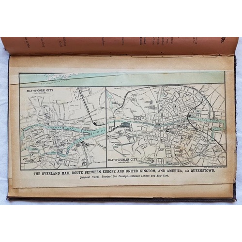 76 - Great Southern & Western Railway. Time & Fare Tables. October 1905. Large format. Map of rai... 