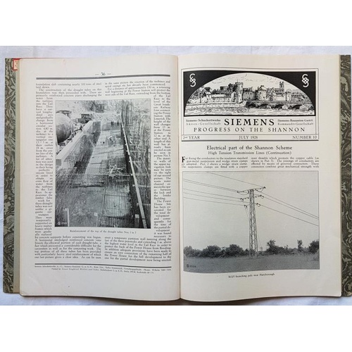 77 - Siemens. Progress on the Shannon. Second Year 1927-1928. 12 Numbers, all issued in the Second year. ... 