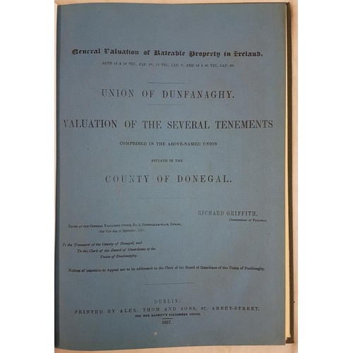 81 - Griffith Valuations of Dunfanaghy, Co Donegal. 1857