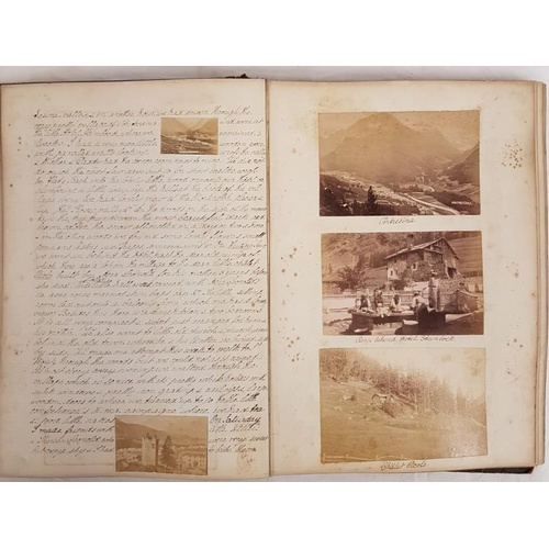 84 - C.P. (possibly Countess Portarlington) Switzerland. 1890. Folio. Half calf. 100 pages. 20 pages in m... 