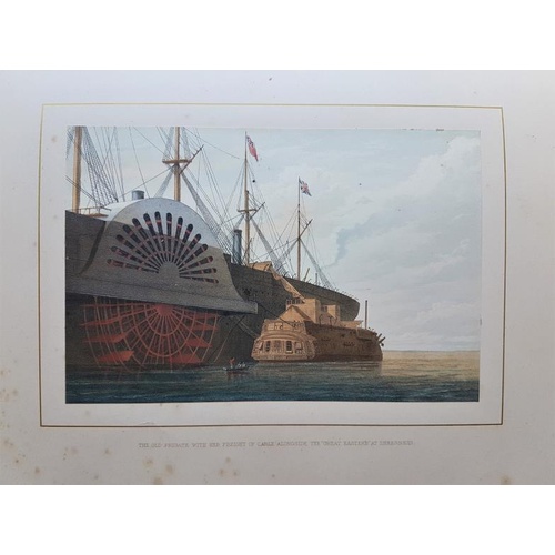 86 - (rare large format edition with hand-coloured lithographed plates). The Atlantic Telegraph. W. H. Ru... 