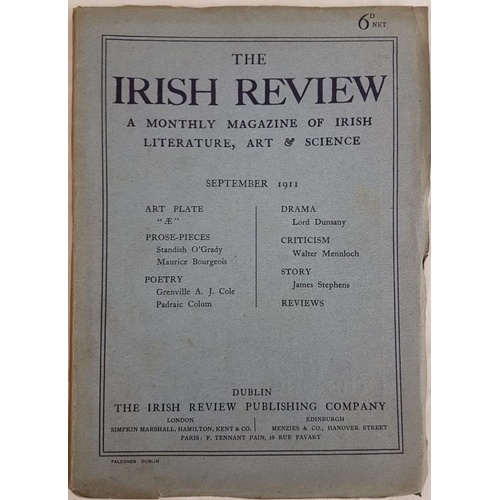 100 - The Irish Review, a monthly magazine of Irish literature, art and science, 33 issues (ex 34), March ... 