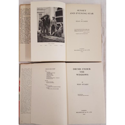 109 - Sean 0’Casey. Sunset and Evening Star 1954 and Drums Under The Windows. 1945. Two 1st edits in d.j.s... 