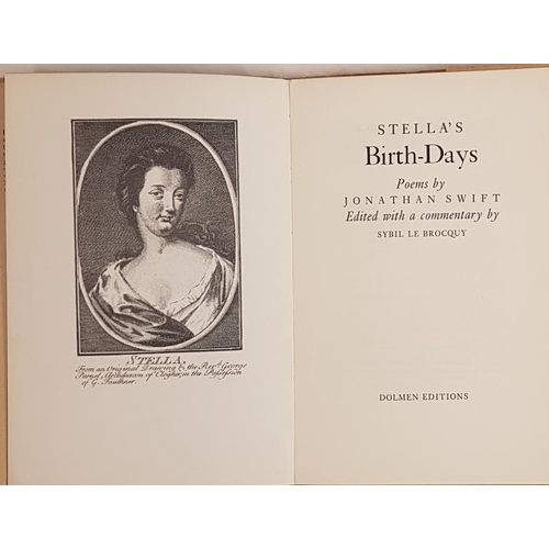 117 - Stella’s Birth-Days – Poems by Jonathan Swift. 1967. Dolmen Press Limited edit.