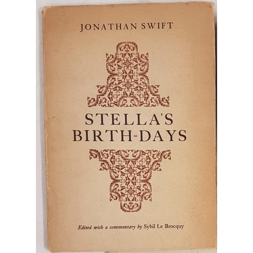 117 - Stella’s Birth-Days – Poems by Jonathan Swift. 1967. Dolmen Press Limited edit.