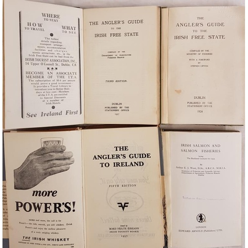 546 - 3 volumes of The Angler’s Guide to the Irish Free State, 1924, 1937 and 1957; Arthur Went, Irish Sal... 