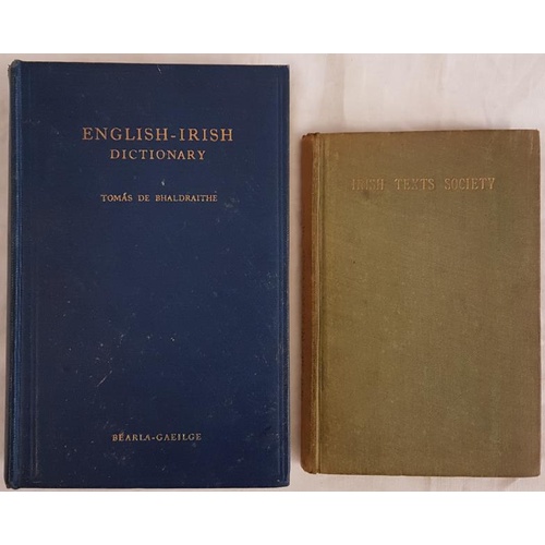 567 - Tomas De Bhaldraith - English-Irish Dictionary Hardcover 1959. Pages xii, 864, 8vo. In blue cloth co... 