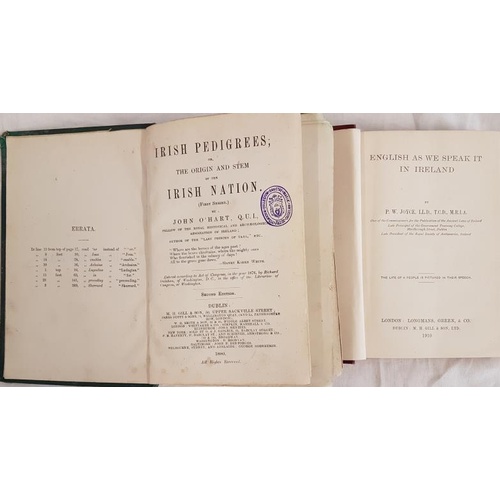 571 - John O’Hart – Irish pedigrees; or The origin and stem of the Irish nation 1880. Hardcover. Pages xxv... 