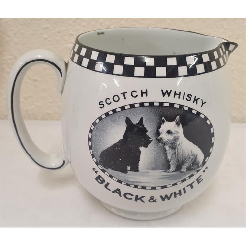 7 - Early 20th Century Black and White Scotch Whisky Jug
