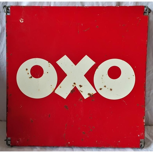 16 - Vintage Metal OXO Sign, This sign measures c.16in x 16in