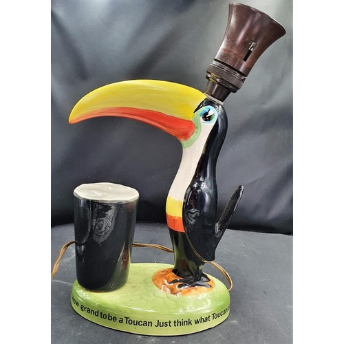 23 - Carlton Ware Guinness Toucan Lamp with a Pint of Guinness