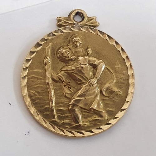 86 - 9ct Gold St. Christopher Medal - 4 grms