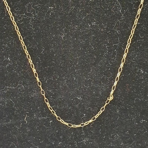 92 - 9ct Gold Chain - 18ins long, approx. .65gram