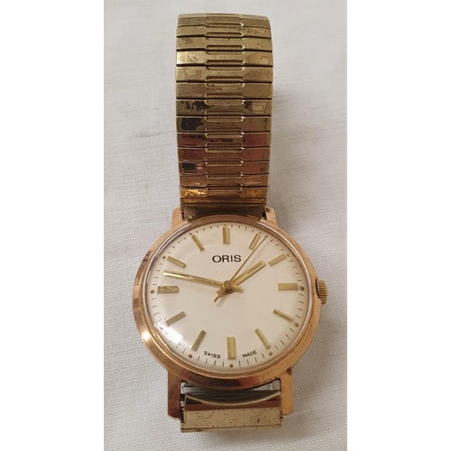 97 - Oris Vintage gold plated Swiss Gents Wristwatch