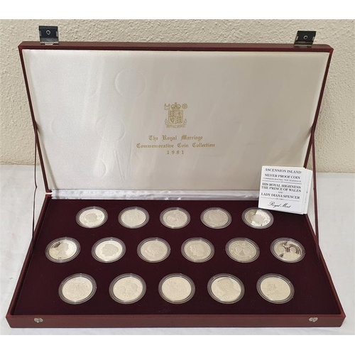 104 - Royal Marriage Commemorative Silver Coin Collection (Total silver Weight: 452grms)