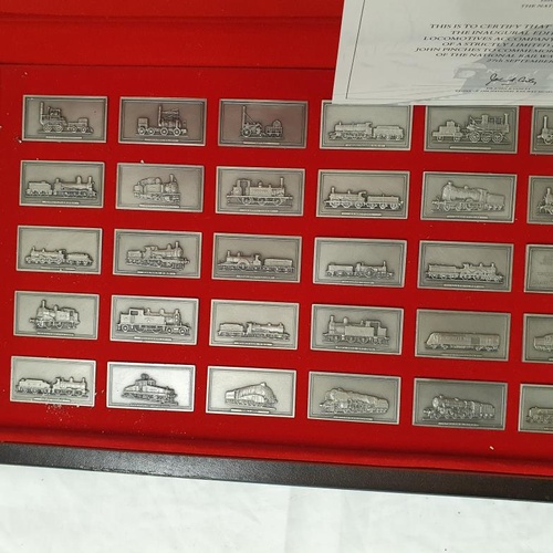 107 - Boxed Set of Pewter Ingots of Great British Locomotives 1975 (50 in total)