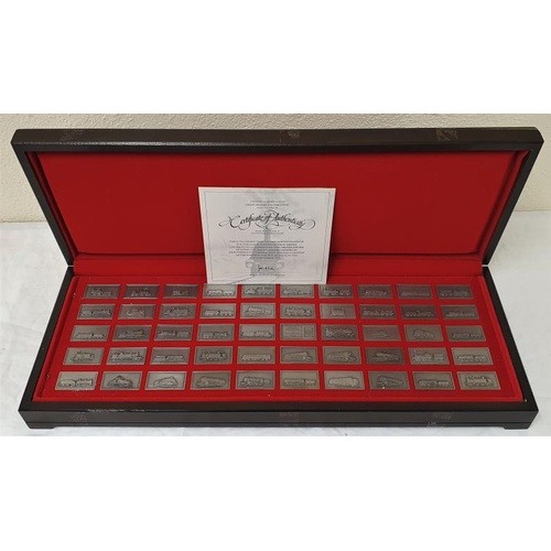 107 - Boxed Set of Pewter Ingots of Great British Locomotives 1975 (50 in total)