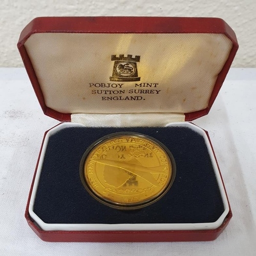 108 - Commemorative Concorde Gold on Silver 1977 Coin (28 gram Silver)