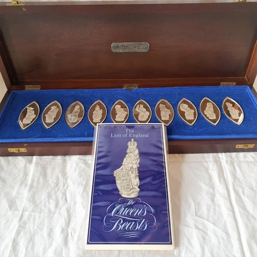 115 - The Queen's Beasts - A Boxed Collection of Solid Silver Medallions (490 grams)