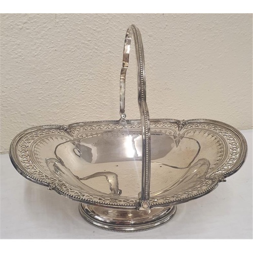 139 - Early 20th Century Walker and Hall silver plated Cake or Bread Basket, engraved and perforated borde... 