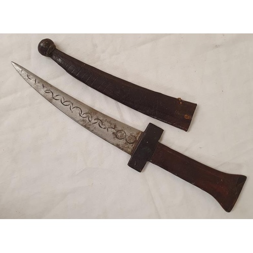 165 - Arabic Dagger within a Leather Scabbard