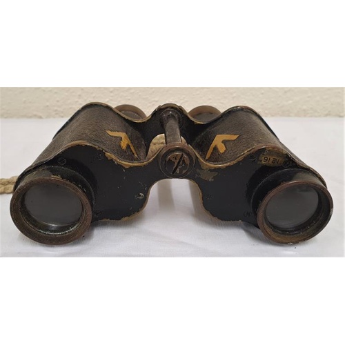 170 - Military Field Glasses - Ross, London Stereo Prism Binnocular No 70908