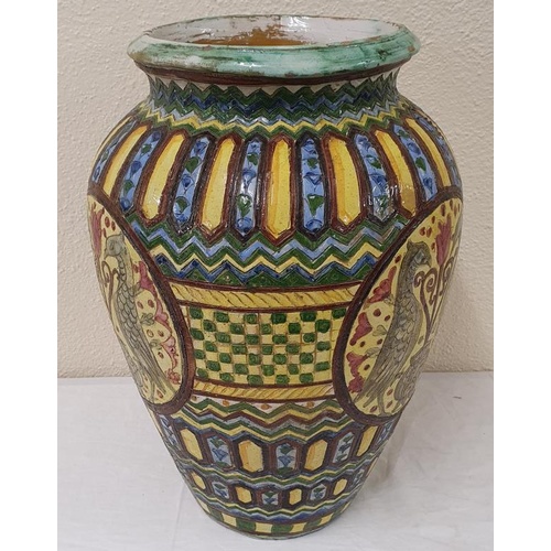 212 - Signed Italian Vase of Large Proportions - mid-20th Century, signed A. Bedni - hand worked and paint... 