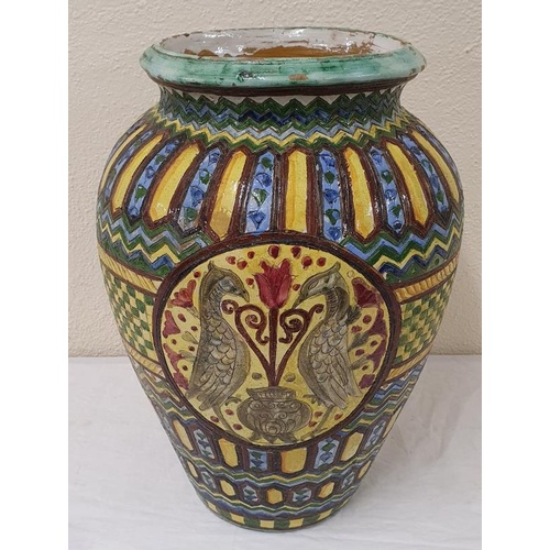 212 - Signed Italian Vase of Large Proportions - mid-20th Century, signed A. Bedni - hand worked and paint... 