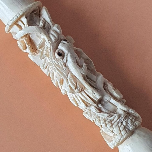 261 - Carved Ivory Cigarette Holder, possibly Chinese