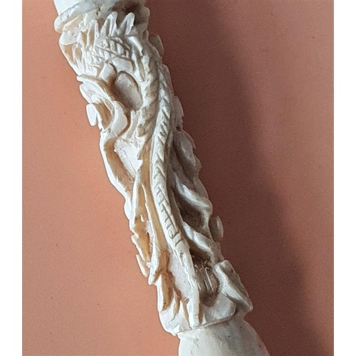 261 - Carved Ivory Cigarette Holder, possibly Chinese