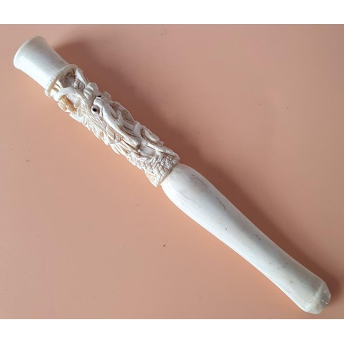 261 - Carved Ivory Cigarette Holder, possibly Chinese