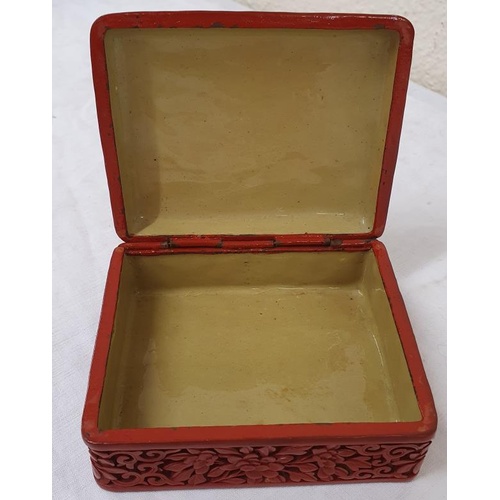 269 - 20th Century Chinese Decorated Cinnabar Trinket Box