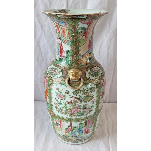 283 - Large 19th Century Cantonese Famille Rose Vase in lovely condition - 17.5ins high