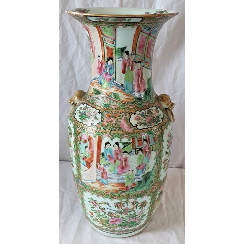 283 - Large 19th Century Cantonese Famille Rose Vase in lovely condition - 17.5ins high