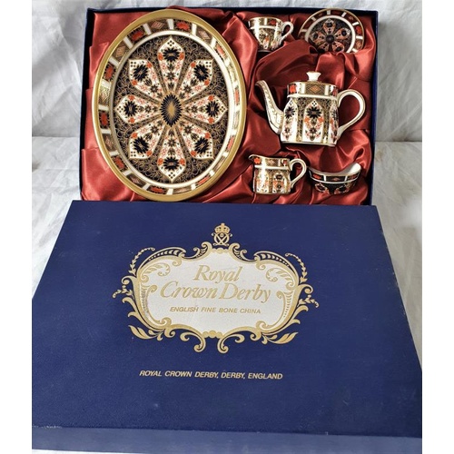 297 - Royal Crown Derby Miniature Teaset in Original Box