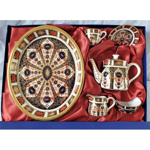 297 - Royal Crown Derby Miniature Teaset in Original Box