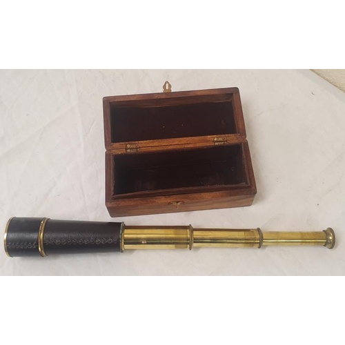 309 - Late 20th Century Boxed Brass Telescope