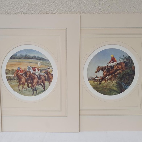 346 - Set of Four Limited Edition Racing Prints by Claire Eva Burton: 'Glorious Goodwood'; 'The Epsom Derb... 