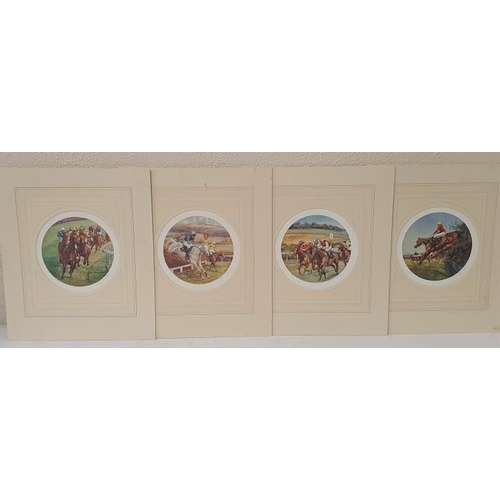 346 - Set of Four Limited Edition Racing Prints by Claire Eva Burton: 'Glorious Goodwood'; 'The Epsom Derb... 