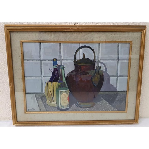 354 - Batini, M. - Acrylic on Board - Mid 20th Century Still Life