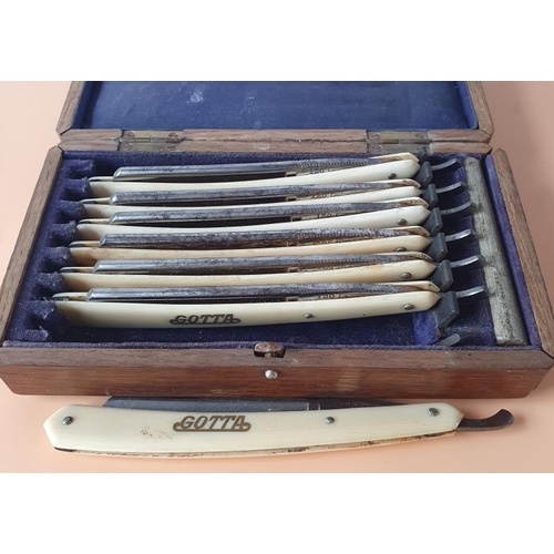 389 - Set of Seven Gotta German Cut Throat Razors