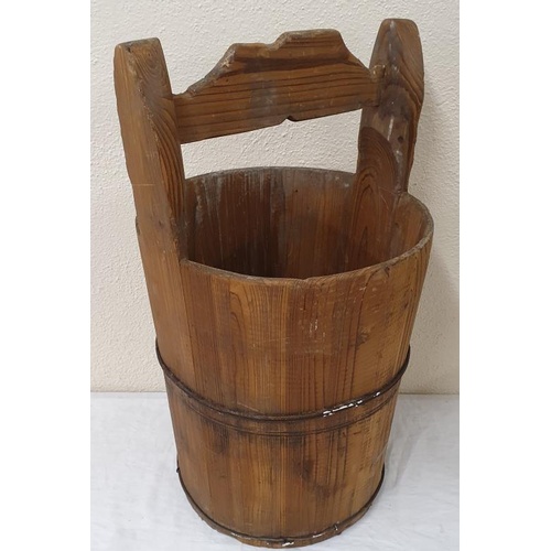 401 - Wooden Water Pail, ideal for use as a Turf or Log Bin