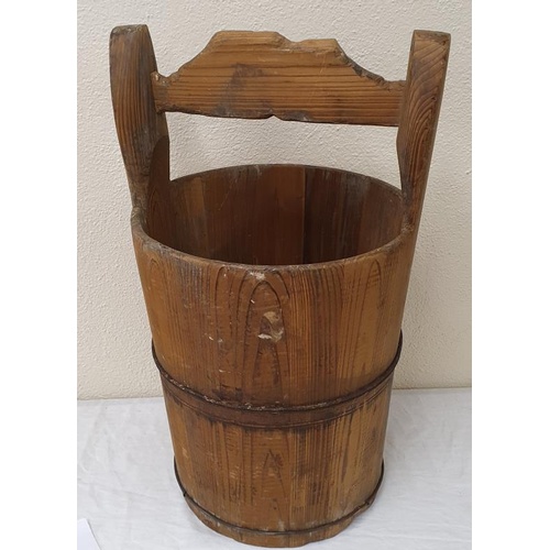 401 - Wooden Water Pail, ideal for use as a Turf or Log Bin