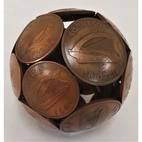 298A - Cylindrical or Ball of mostly Old Irish Pennies and Halfpennies - 1949 onwards