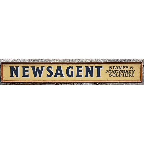 1 - Newsagent's Sign (Film prop). Handpainted. 160cm x 23cm